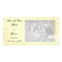 Reserva del boda del borde de la hoja de arce la t tarjetas personales con fotos