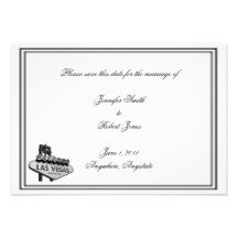 Reserva del boda del destino de Las Vegas la fecha Comunicado Personalizado