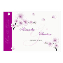 Reserva del boda del flor de la primavera la fecha tarjetas de visita