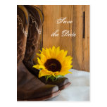 Reserva del boda del girasol del país la postal de
