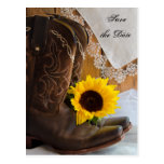 Reserva del boda del girasol del país la postal de