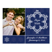 Reserva del boda del invierno la postal de la foto tarjetas postales