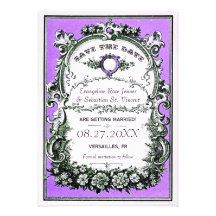 Reserva del boda del jardín del vintage las tarjet invitaciones personales 