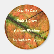 Reserva del boda del otoño el imán de la fecha