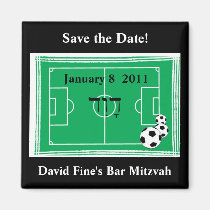 Reserva del fútbol de Mitzvah de la barra la fecha imanes