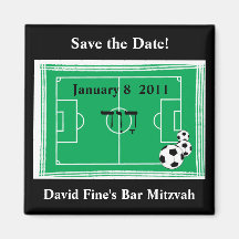 Reserva del fútbol de Mitzvah de la barra la fecha Imán De Nevera