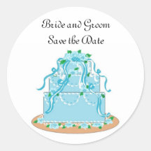 Reserva del pastel de bodas la fecha pegatina