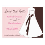 Reserva del vestido de boda la fecha - rosa postal