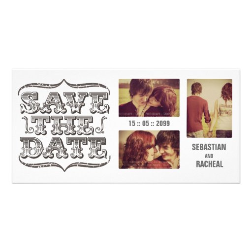 Reserva del vintage la tarjeta de la foto de la ti tarjetas fotograficas 