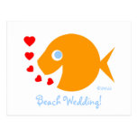 Reserva dulce linda del boda de playa la postal de