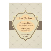 Reserva elegante del moreno la fecha invitación personalizada