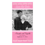 " reserva elegante del rosa 4x8 la invitación de l tarjetas fotográficas personalizadas