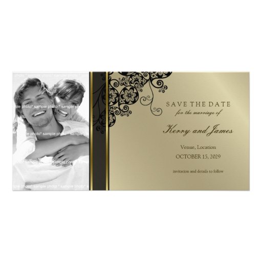 Reserva elegante floral de la moda del vintage de  tarjetas fotograficas 
