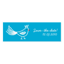 ¡Reserva--fecha de rey Bird Blue! Tarjetas Personales