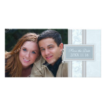 Reserva floral azul las tarjetas de la foto del bo tarjeta fotografica  