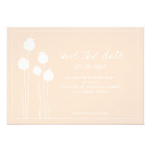 Reserva floral beige elegante la fecha anuncios personalizados