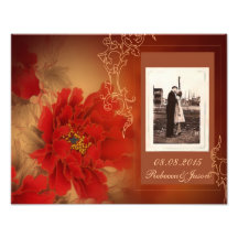 reserva floral de Borgoña del oro moderno del vint Arte Fotográfico