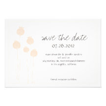 Reserva floral del beige de las vainas la fecha invitaciones personalizada