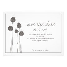 Reserva floral del gris de las vainas la fecha invitaciones personales 