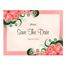 Reserva floral del hibisco rosado las invitaciones tarjetas postales