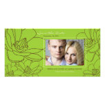 Reserva floral elegante del boda la tarjeta de la  tarjeta personal con foto
