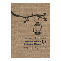 Reserva inspirada arpillera del boda de la lintern comunicado personalizado
