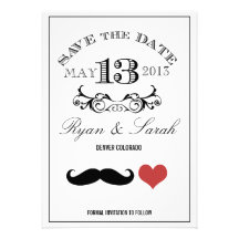 Reserva negra del DÍA de boda del bigote 13 la fec Anuncios Personalizados