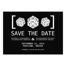 Reserva negra del videojugador de los dados D20 qu Invitaciones Personales