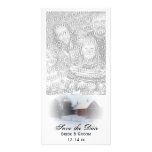 Reserva nevada del boda del país del granero la fe tarjeta fotografica personalizada