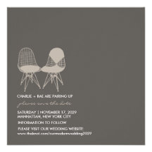 Reserva perfecta retra de Eames de los pares de la Anuncio Personalizado