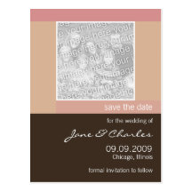 Reserva polvorienta de la foto del rosa y del choc tarjetas postales