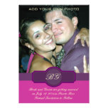 Reserva púrpura de la foto de los monogramas de la anuncios personalizados