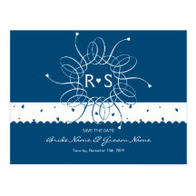 Reserva romántica azul del rosetón de la noche la  postales