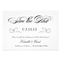 Reserva romántica y elegante la tarjeta de fecha invitación