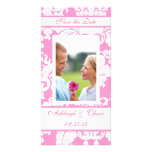 Reserva rosada elegante del damasco la foto de Dat Tarjetas Personales