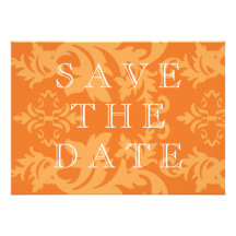 Reserva simple del mango del damasco la fecha invitaciones personalizada