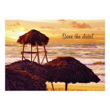Reserva tropical del boda de la puesta del sol la  anuncios  