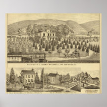 Residencia de J McDonald agudo Sewickley Poster