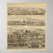 Residencia y tienda de Guillermo M Roberts Posters