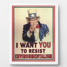 Resista el Environmentalism Placa