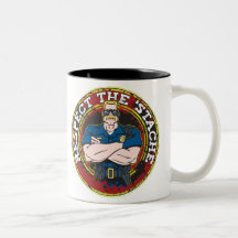 Respete 'al oficial de policía de Stache Tazas De Café