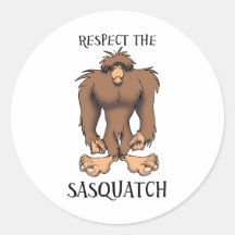 RESPETE EL SASQUATCH ETIQUETA