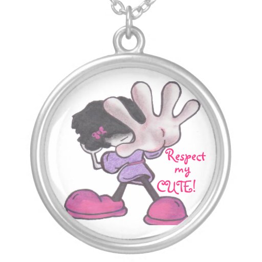 Respete mi lindo colgante personalizado