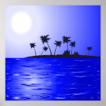 Resplandor aislada de las zonas tropicales de la i posters