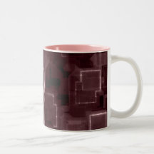 Resplandor cibernético rosado taza de café