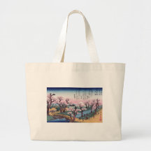 Resplandor de tarde en el puente de Koganei, Ando  Bolsas De Mano