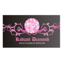 resplandor del diamante 311-Pink Tarjeta De Visita