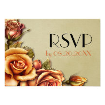 Resplandor RSVP que se casa floral del rosa del ot Anuncios Personalizados