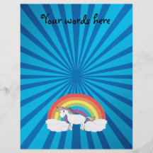 Resplandor solar del azul del unicornio del arco i flyer personalizado