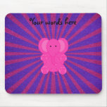 Resplandor solar del brillo del elefante rosado alfombrilla de raton